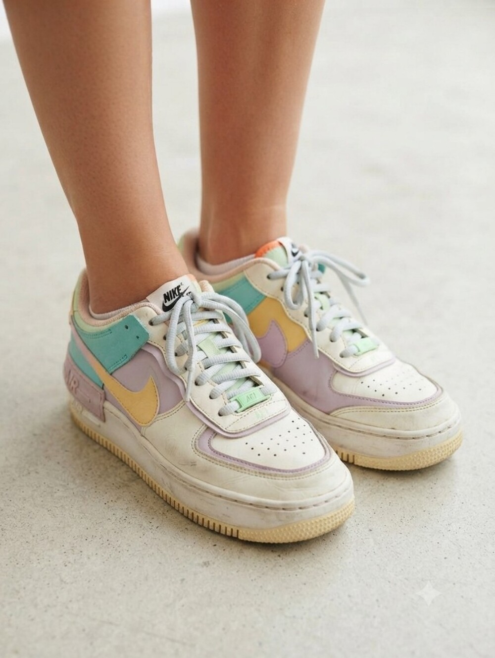 Nike Air  Air Force 1 Multi-Color Athletic Sneakers